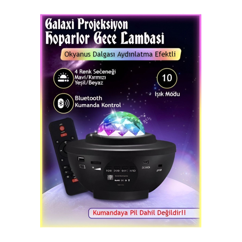 Yıldızlı Projektör Tavan Bulutsu Galaxy Lazer Işıklı Disko Topu Bluetooth Hoparlör Parti Led Lambası Yıldızlı Projektör Tavan Bulutsu Galaxy Lazer Işıklı Disko Topu Bluetooth Hoparlör Parti Led Lambası