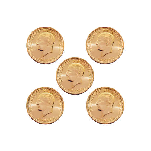 5 Adet Eski Tarihli Ata Lira Ale0005 5 Adet Eski Tarihli Ata Lira Ale0005