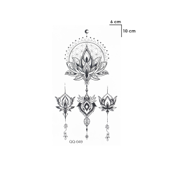 Göğüs Arası Lotus Çiçek Tattoo Geçici Dövme Göğüs Arası Lotus Çiçek Tattoo Geçici Dövme