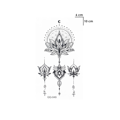 Göğüs Arası Lotus Çiçek Tattoo Geçici Dövme Göğüs Arası Lotus Çiçek Tattoo Geçici Dövme