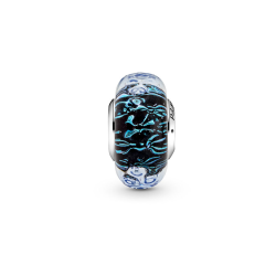 Dalgalı Koyu Mavi Murano Cam Okyanus Charm Dalgalı Koyu Mavi Murano Cam Okyanus Charm