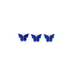 1 Adet - 15 Mm Kelebek Takı Aparatı, Altın Kaplama Mavi Taşlı Takı Aparatı, 1. Kalite (kararmaz) 1 Adet - 15 Mm Kelebek Takı Aparatı, Altın Kaplama Mavi Taşlı Takı Aparatı, 1. Kalite (kararmaz)