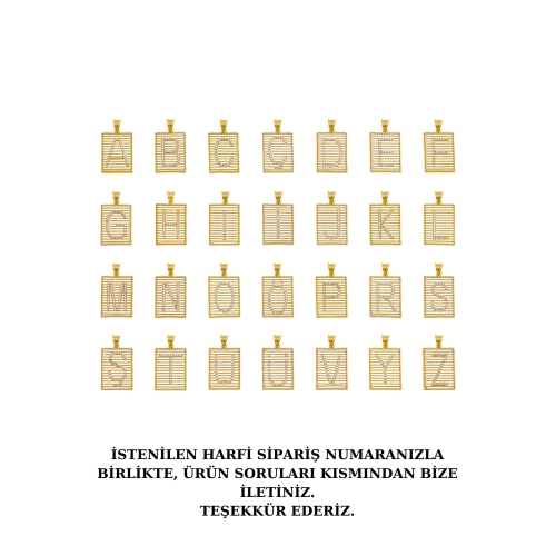 925 Ayar Gümüş Zirkon Taşlı Plaka Harf Kolye Ucu 925 Ayar Gümüş Zirkon Taşlı Plaka Harf Kolye Ucu