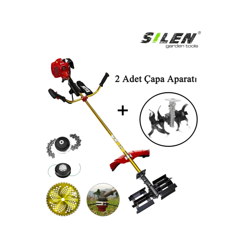 Benzinli Yan Tırpan + Toprak Çapalama Aparatı 2 Adet Benzinli Yan Tırpan + Toprak Çapalama Aparatı 2 Adet