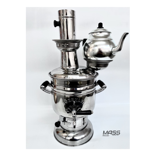 Taşıma Çantalı Demlikli 4,5 Lt Krom-Çelik Kömürlü Semaver (Kutulu ve Taşıma Çantalı) Taşıma Çantalı Demlikli 4,5 Lt Krom-Çelik Kömürlü Semaver (Kutulu ve Taşıma Çantalı)