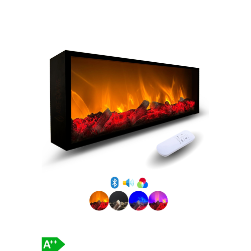 Dekoratif Elektrikli Yapay Şömine - 120x25x15 Cm - Farklı Renk Modları, Kumandalı, Bluetooth Dekoratif Elektrikli Yapay Şömine - 120x25x15 Cm - Farklı Renk Modları, Kumandalı, Bluetooth