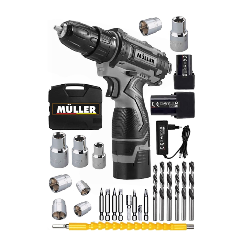Germany Ex-torq 58 V 6 Ah Otomatik Korumalı Metal Şanzuman Çift Akülü Şarjlı Matkap 27 Parça Set Germany Ex-torq 58 V 6 Ah Otomatik Korumalı Metal Şanzuman Çift Akülü Şarjlı Matkap 27 Parça Set