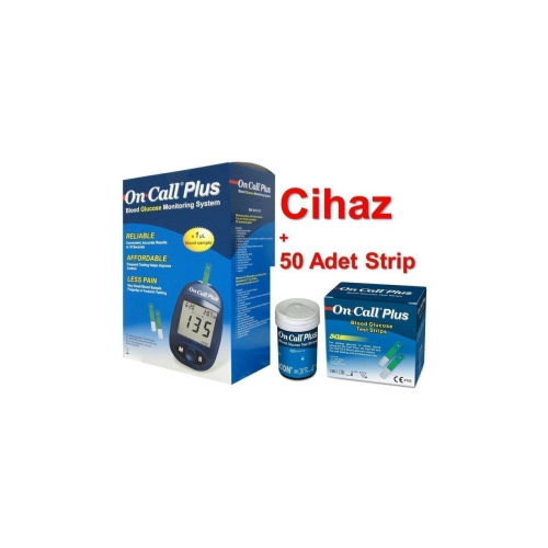 On Call Plus Seker Ölçüm Cihazı +50 Strip Şeker Ölçüm Aleti On Call Plus Seker Ölçüm Cihazı +50 Strip Şeker Ölçüm Aleti