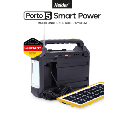 Porto5 Güneş Enerjili Aydınlatma Ve Acil Durum Sistemi - Powerbank - Fm - Bluetooth Hop. - 7.5 Amper Porto5 Güneş Enerjili Aydınlatma Ve Acil Durum Sistemi - Powerbank - Fm - Bluetooth Hop. - 7.5 Amper