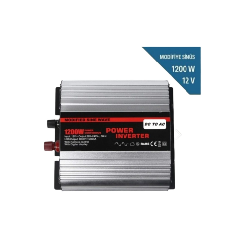 1200 Watt 12 Volt Modifiye Sinüs Invertör - 1200 Watt 12 Volt Modifiye Sinüs Invertör -