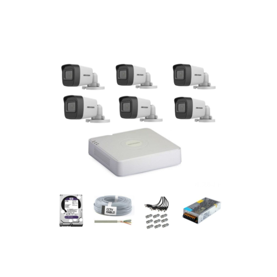 Haıkon 6 Kameralı Güvenlik Kamera Hazır Set 1tb 7/24 Hdd-1tb Kayıt Kapasiteli Sistem