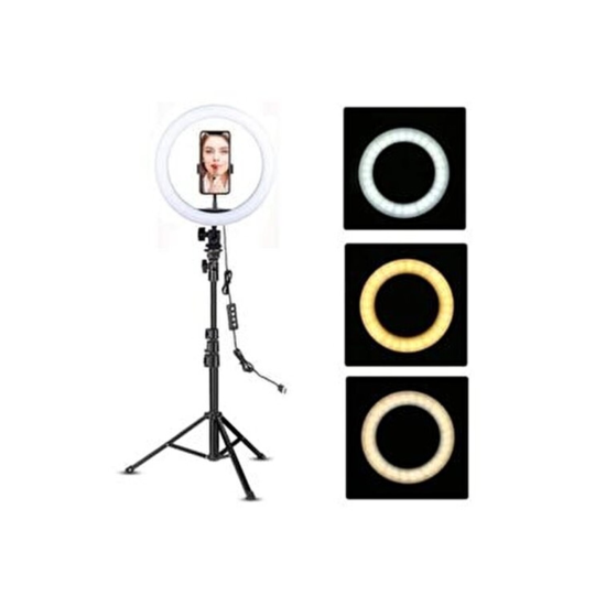 Youtuber Led 10 Inç Ring Light 5500k Youtuber Led Işıklı 2.1 Metre Tripod Selfie Makyaj Işığı
