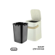 Smart 4lt Beyaz Renk Bas Aç Mekanizmali Minimalist Tasarim Çöp Kovasi Mutfak Ve Banyo Çöp Kovasi
