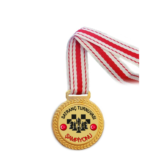Satranç Şampiyonu Baskılı Madalya