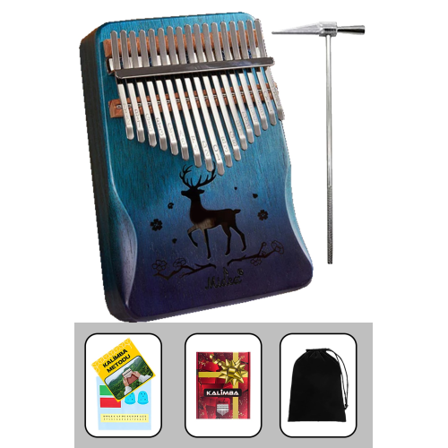 Klx510 Hakiki Ağaç Ahşap Geyik Desenli Kalimba 17 Çelik Tuş Full Set Klx510 Hakiki Ağaç Ahşap Geyik Desenli Kalimba 17 Çelik Tuş Full Set