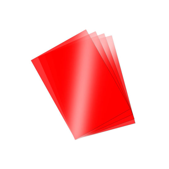 Renkli Asetat Kağıdı Pvc 250 Micron A4 Kırmızı 5 Li