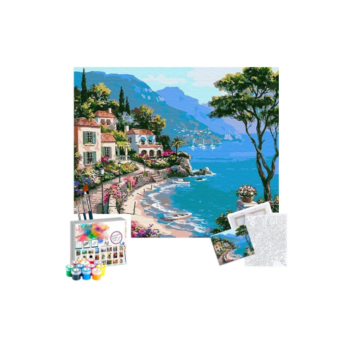 Sayılarla Boyama Hobi Seti 40x50 cm Sahil Kasabası Kanvas Tablo Hbb2033 Sayılarla Boyama Hobi Seti 40x50 cm Sahil Kasabası Kanvas Tablo Hbb2033
