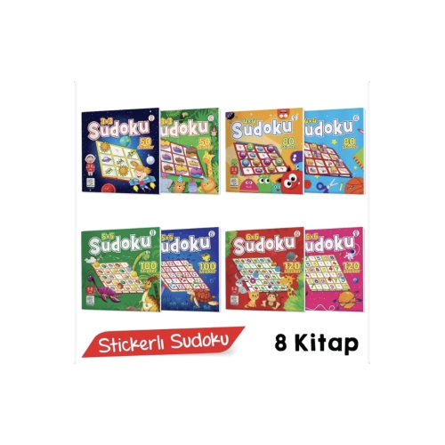 Stickerlı Sudoku Seti (8 KİTAP, 700 ADET STİCKER) Stickerlı Sudoku Seti (8 KİTAP, 700 ADET STİCKER)