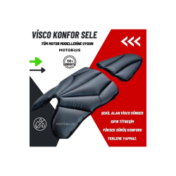 Motosiklet hava destekli kalın deri konfor sele minderi ( visco süngerli premium model ) Motosiklet hava destekli kalın deri konfor sele minderi ( visco süngerli premium model )