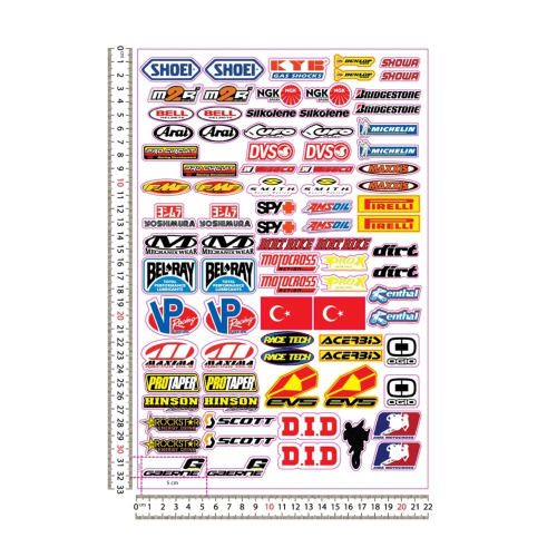 Motosiklet Sponsor Sticker Seti Motosiklet Sponsor Sticker Seti