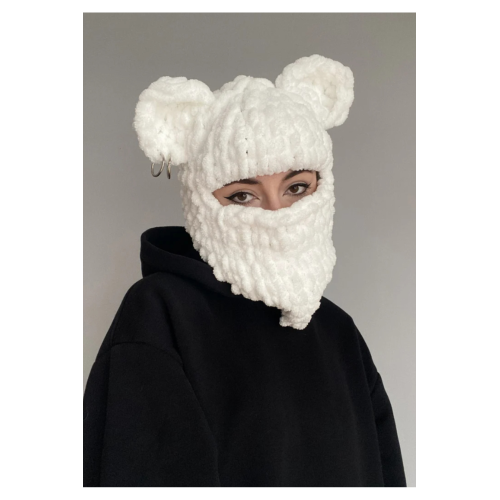 Balaclava, Kar Maskesi , Siyah Ayıcık Kulaklı Balaklava, Bere Balaclava, Kar Maskesi , Siyah Ayıcık Kulaklı Balaklava, Bere