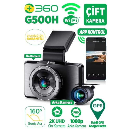 G500h Ön 2k-arka 1080p 160° Geniş Açı Gps Akıllı Araç İçi Kamera G500h Ön 2k-arka 1080p 160° Geniş Açı Gps Akıllı Araç İçi Kamera