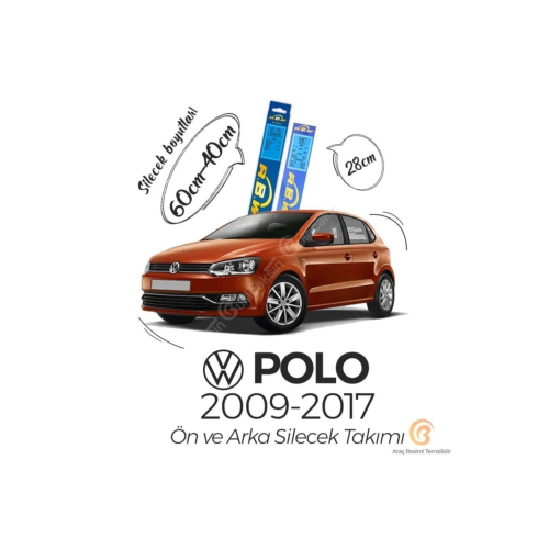 Volkswagen Polo Ön Ve Arka Silecek Seti (2009-2017) Volkswagen Polo Ön Ve Arka Silecek Seti (2009-2017)