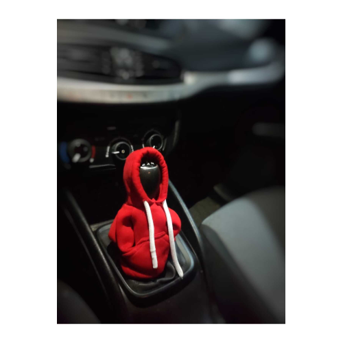 Vites Kılıfı Uyumlu Kapşonlu Sweatshirt Geçirmeli Vites Topuzu Kılıfı Kırmızı Vites Kılıfı Uyumlu Kapşonlu Sweatshirt Geçirmeli Vites Topuzu Kılıfı Kırmızı