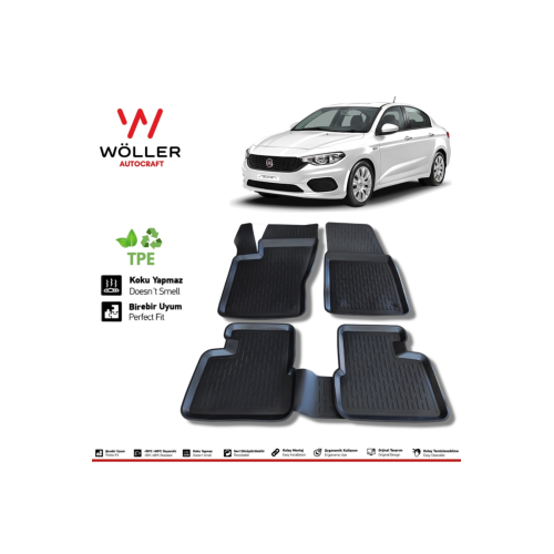 Fiat Egea Paspas 2015 2024 Arası 3d Havuzlu Paspas Fiat Egea Paspas 2015 2024 Arası 3d Havuzlu Paspas