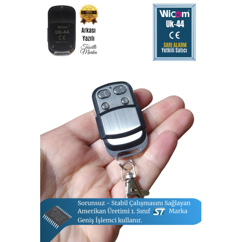 Uk-44 Unıversal Akıllı Öğrenebilen Kepenk-otopark Kumandası 434mhz ( Sarı Alarm Güvencesiyle ) Uk-44 Unıversal Akıllı Öğrenebilen Kepenk-otopark Kumandası 434mhz ( Sarı Alarm Güvencesiyle )