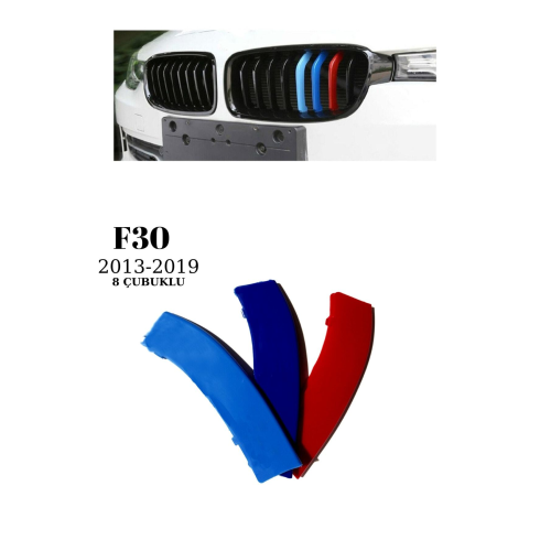 Bmw F30 2013-2019 3 Renk M Stil Panjur Böbrek Şeridi Bmw F30 2013-2019 3 Renk M Stil Panjur Böbrek Şeridi