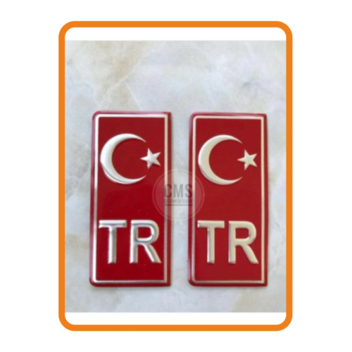 Tr Plaka Krom Sticker 2'li - Türkiye Plaka Krom Stıcker - Türkiye Plakalık Krom Tr Plaka Krom Sticker 2'li - Türkiye Plaka Krom Stıcker - Türkiye Plakalık Krom