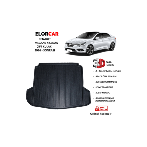 Renault Megane 4 Sedan 2016 Ve Sonrası Uyumlu Bagaj Havuzu Renault Megane 4 Sedan 2016 Ve Sonrası Uyumlu Bagaj Havuzu
