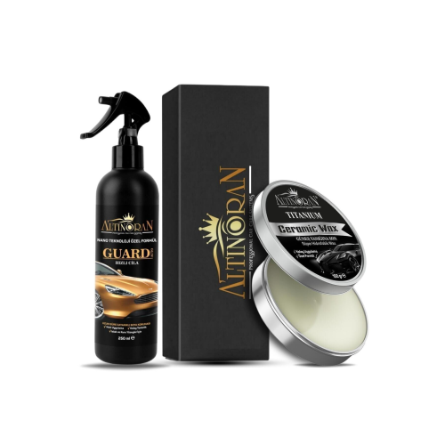 Altın Oran Titanium Seramik Katkılı Wax Krem Cila 100 + Guard Auto Hızlı Cila 250 ML Altın Oran Titanium Seramik Katkılı Wax Krem Cila 100 + Guard Auto Hızlı Cila 250 ML