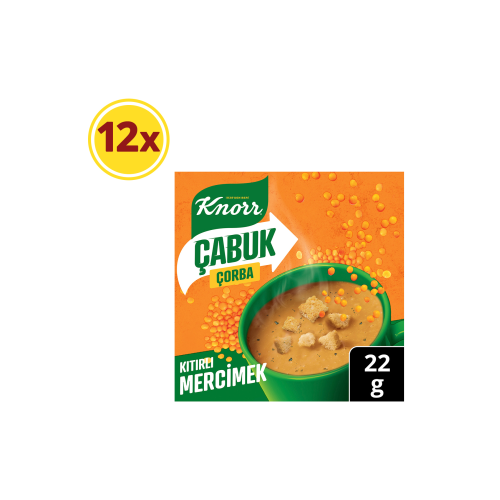 Mercimek Çabuk Çorba 22 gr X 12 Adet Mercimek Çabuk Çorba 22 gr X 12 Adet