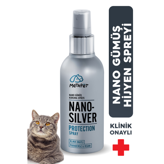 Nano Gümüş Kedi Hijyen Spreyi, Dış Parazit Bakımı Damla, Göz Kulak Ve Ağız Temizleme Solüsyonu 150 M