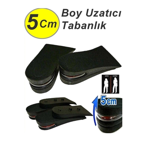 Boy Uzatıcı Tabanlık Hava Yastıklı Ayakkabı Içi Topuk Yükseltici 5 Cm Siyah Boy Uzatıcı Tabanlık Hava Yastıklı Ayakkabı Içi Topuk Yükseltici 5 Cm Siyah