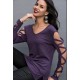 Horoscope Textile Lilac Colored Blouse