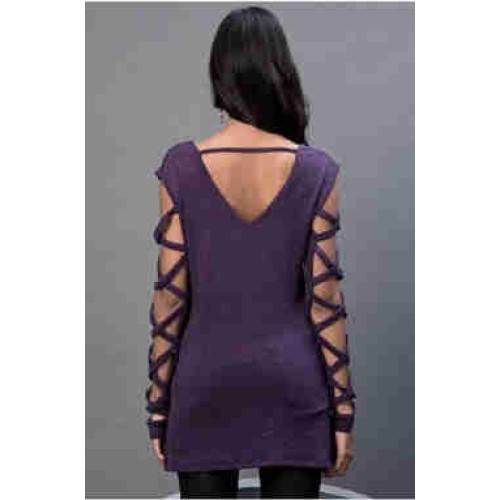 Burç Textile Lila Renkli Bluz