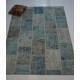 Beige and blue handmade carpet