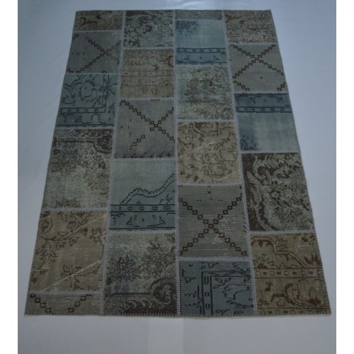 Cream Colorful Patchwork Carpet