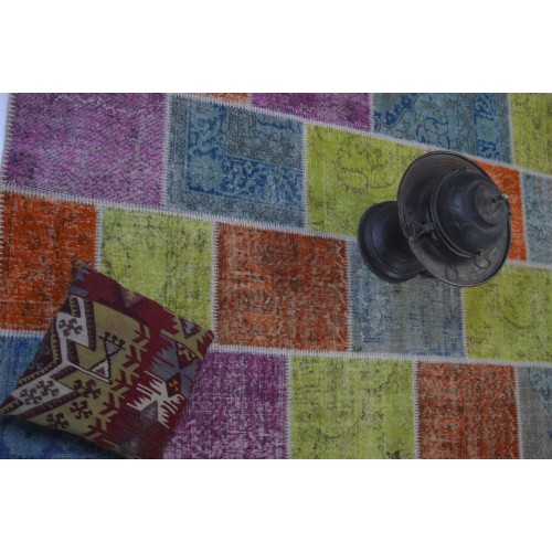 Yellow Orange Patchwork Carpet