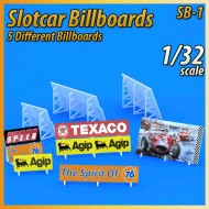 Slotcar Scenery Building Track Billboards 5X 1:32 Scale