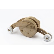Unpainted Wooden Snail Toy