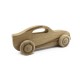 Unpainted Wooden Race Car